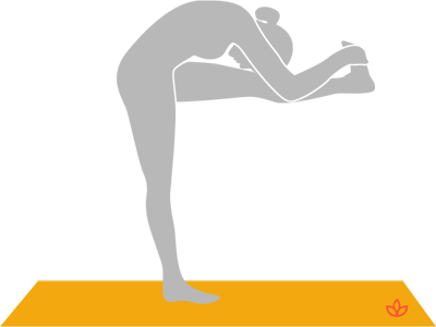 Standing Separate Leg Head to Knee Pose |  Dandayamana-Bibhaktapada-Janushirasana - Bikramyoga