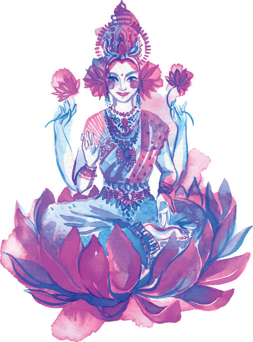 illustration of goddess Lakshmi